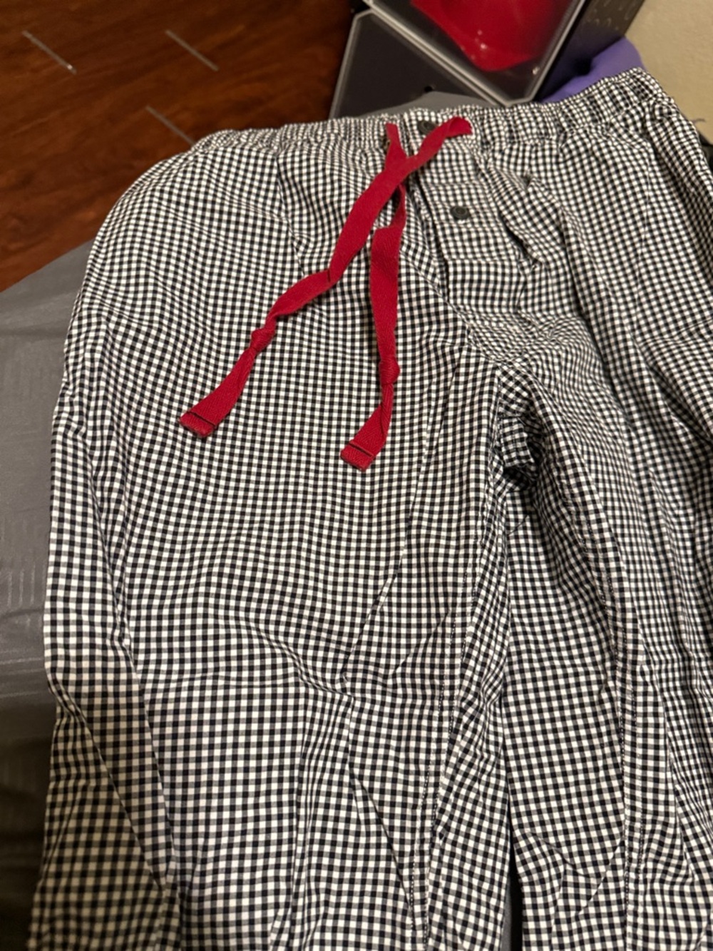 Daniel Cremieux Black and White Gingham Loungewear Pants